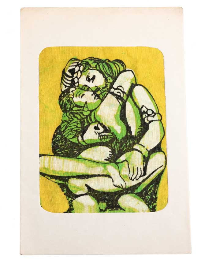 Tenture Kamasutra Batik – Carte Postale Érotique d’Inde