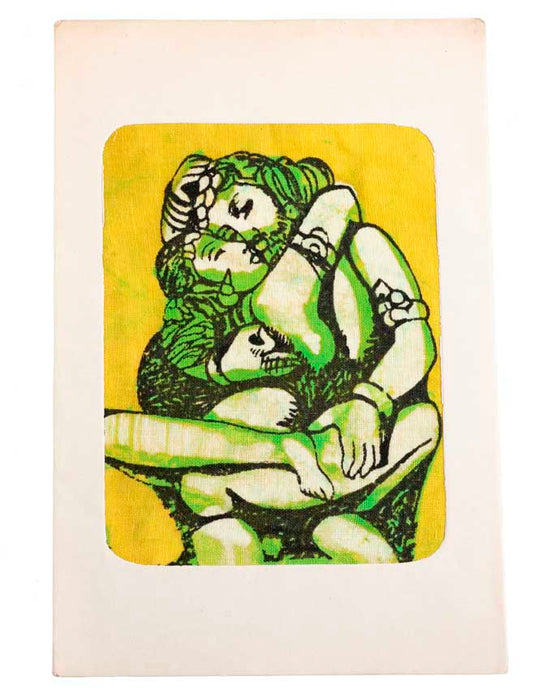 Tenture Kamasutra Batik – Carte Postale Érotique d’Inde