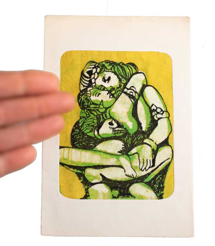 Tenture Kamasutra Batik – Carte Postale Érotique d’Inde