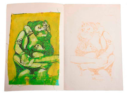 Tenture Kamasutra Batik – Carte Postale Érotique d’Inde