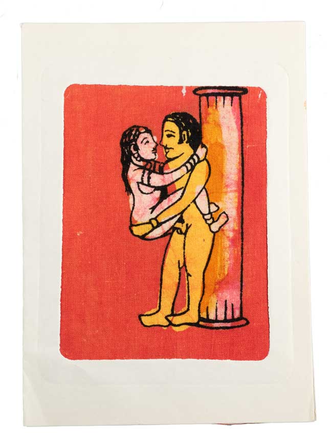 Tenture Kamasutra Batik – Carte Postale Érotique d’Inde
