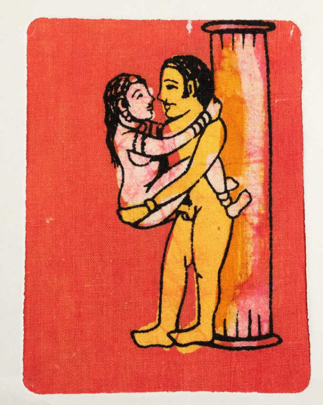 Tenture Kamasutra Batik – Carte Postale Érotique d’Inde