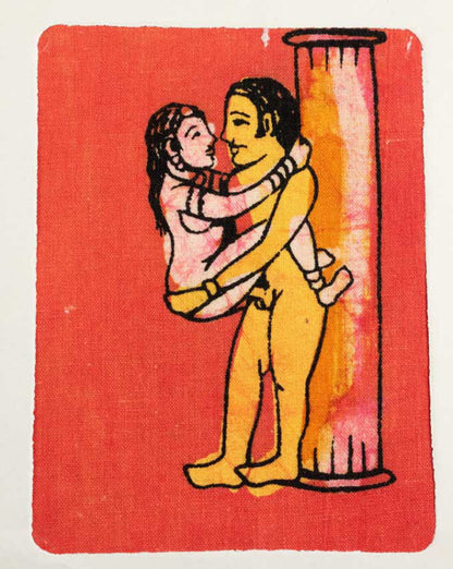 Tenture Kamasutra Batik – Carte Postale Érotique d’Inde