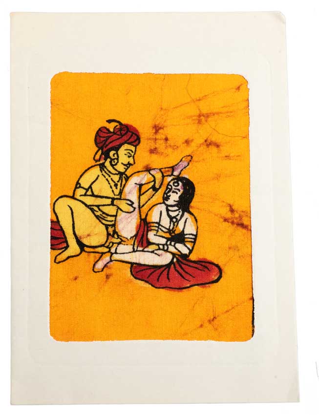 Tenture Kamasutra Batik – Carte Postale Érotique d’Inde