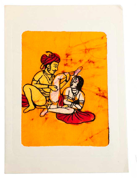Tenture Kamasutra Batik – Carte Postale Érotique d’Inde