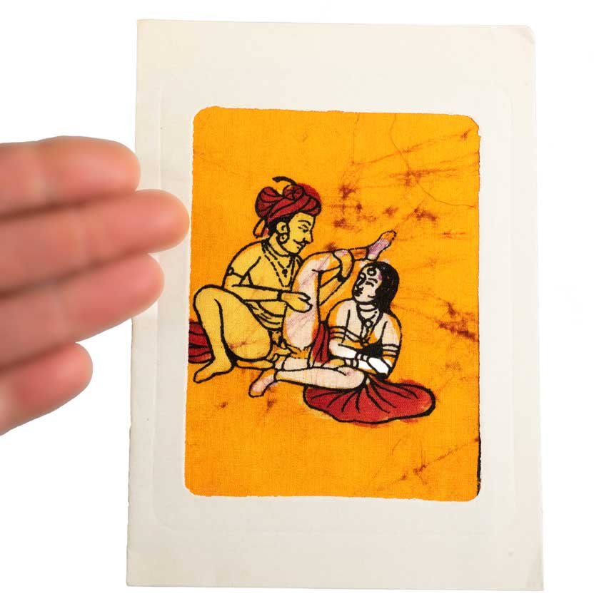 Tenture Kamasutra Batik – Carte Postale Érotique d’Inde