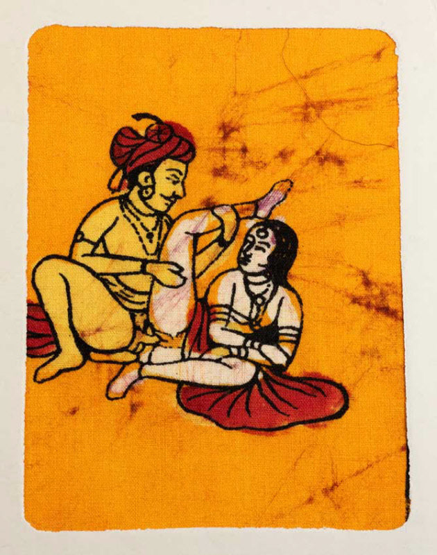Tenture Kamasutra Batik – Carte Postale Érotique d’Inde