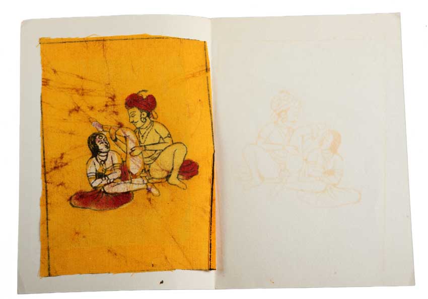 Tenture Kamasutra Batik – Carte Postale Érotique d’Inde