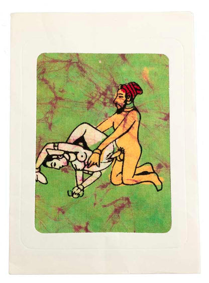 Tenture Kamasutra Batik – Carte Postale Érotique d’Inde