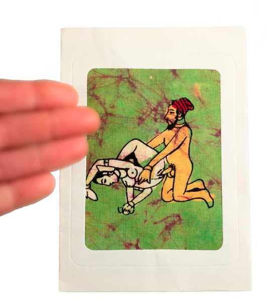 Tenture Kamasutra Batik – Carte Postale Érotique d’Inde