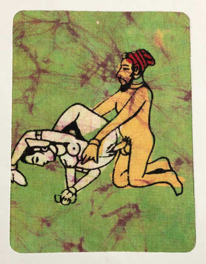 Tenture Kamasutra Batik – Carte Postale Érotique d’Inde