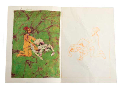 Tenture Kamasutra Batik – Carte Postale Érotique d’Inde