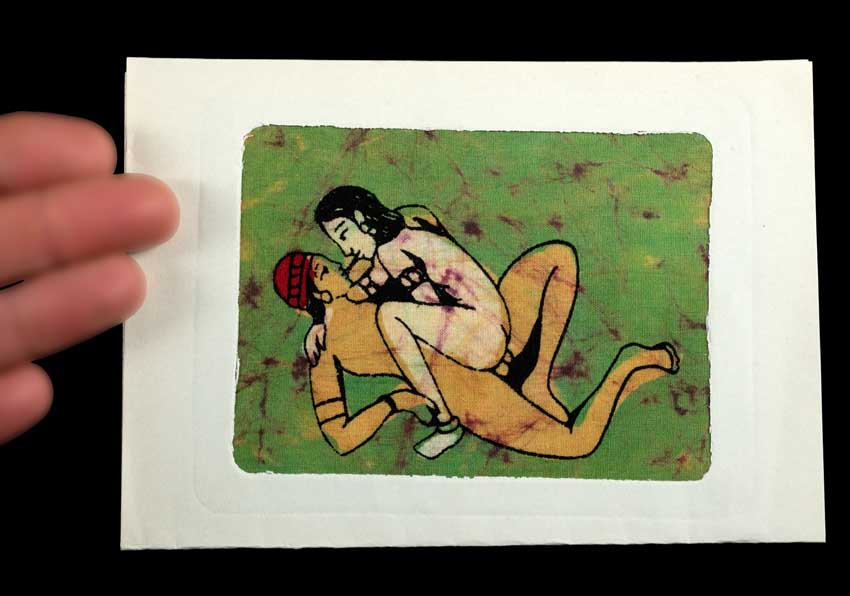Tenture Kamasutra Batik – Carte Postale Érotique d’Inde