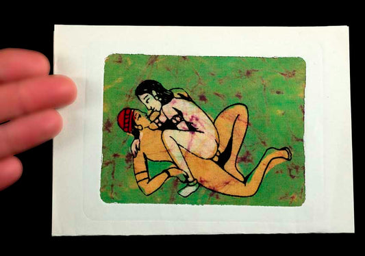 Tenture Kamasutra Batik – Carte Postale Érotique d’Inde