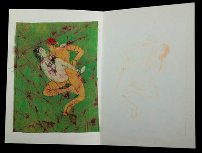 Tenture Kamasutra Batik – Carte Postale Érotique d’Inde