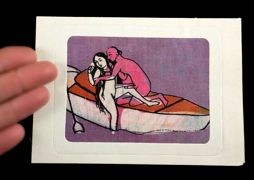 Tenture Kamasutra Batik – Carte Postale Érotique d’Inde