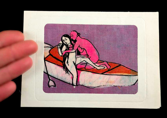 Tenture Kamasutra Batik – Carte Postale Érotique d’Inde