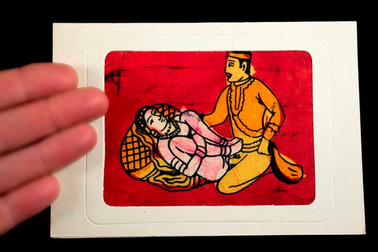 Tenture Kamasutra Batik – Carte Postale Érotique d’Inde