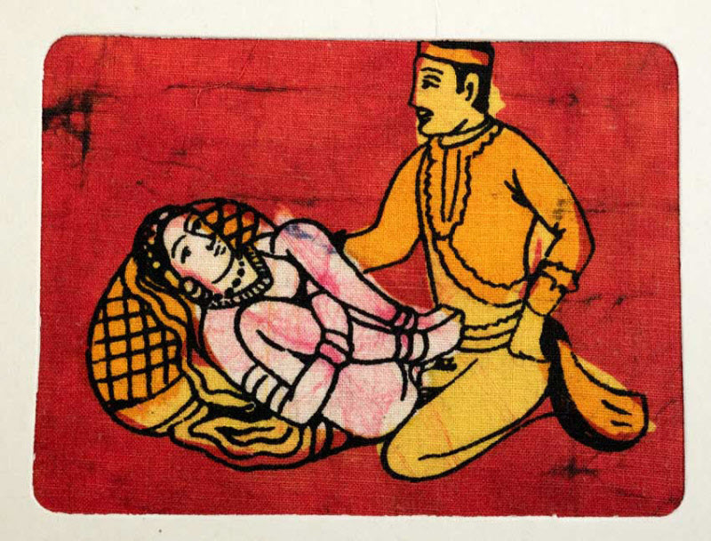 Tenture Kamasutra Batik – Carte Postale Érotique d’Inde