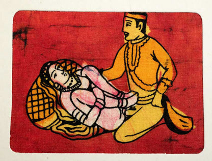 Tenture Kamasutra Batik – Carte Postale Érotique d’Inde