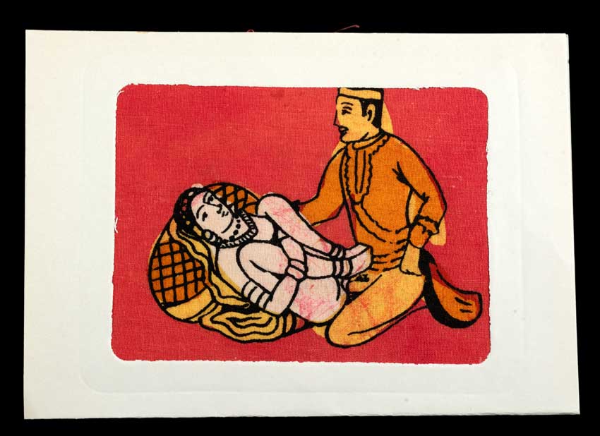 Tenture Kamasutra Batik – Carte Postale Érotique d’Inde