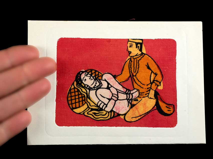 Tenture Kamasutra Batik – Carte Postale Érotique d’Inde