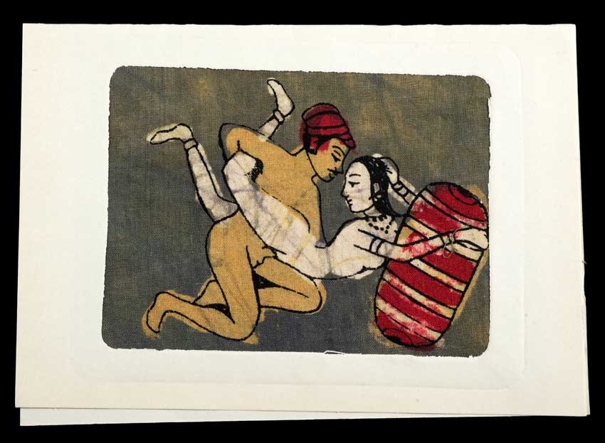 Tenture Kamasutra Batik – Carte Postale Érotique d’Inde
