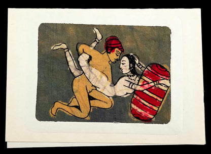 Tenture Kamasutra Batik – Carte Postale Érotique d’Inde