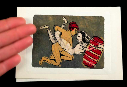 Tenture Kamasutra Batik – Carte Postale Érotique d’Inde