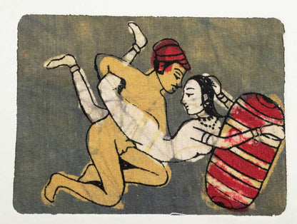 Tenture Kamasutra Batik – Carte Postale Érotique d’Inde