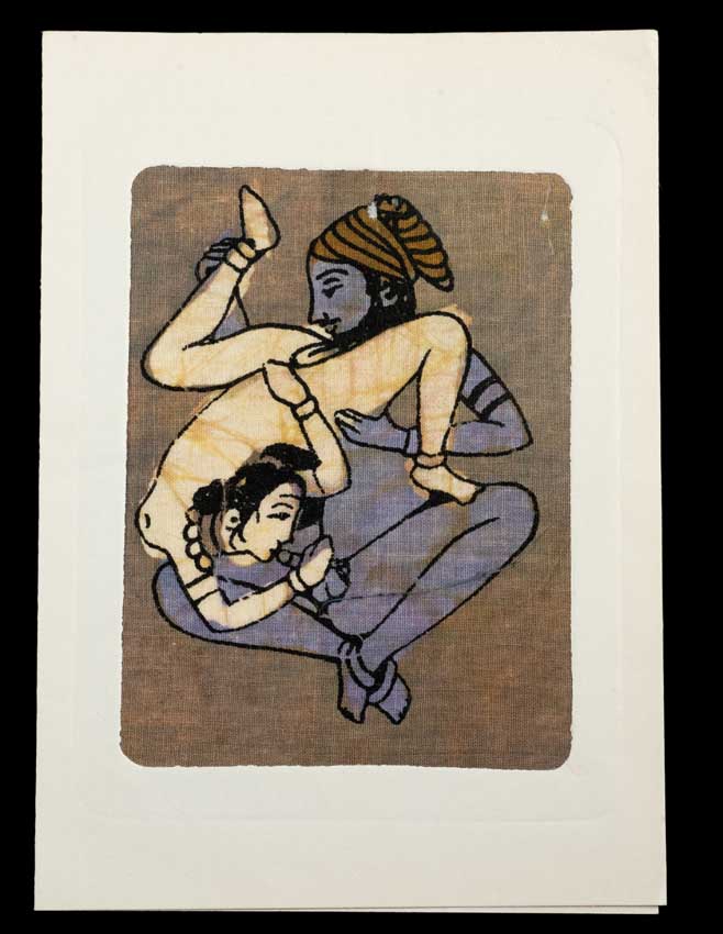 Tenture Kamasutra Batik – Carte Postale Érotique d’Inde