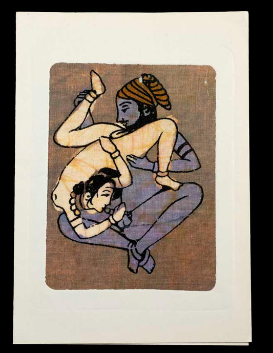 Tenture Kamasutra Batik – Carte Postale Érotique d’Inde