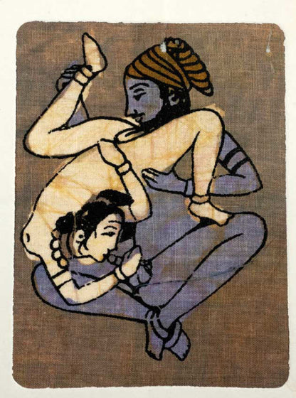 Tenture Kamasutra Batik – Carte Postale Érotique d’Inde