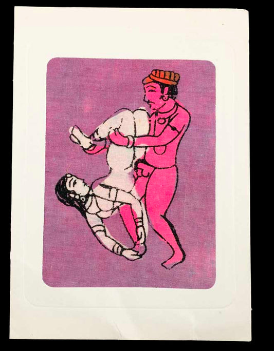 Tenture Kamasutra Batik – Carte Postale Érotique d’Inde