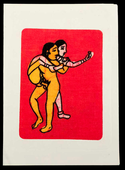Tenture Kamasutra Batik – Carte Postale Érotique d’Inde