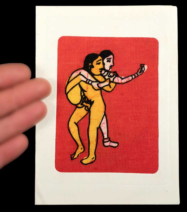 Tenture Kamasutra Batik – Carte Postale Érotique d’Inde