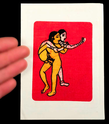 Tenture Kamasutra Batik – Carte Postale Érotique d’Inde