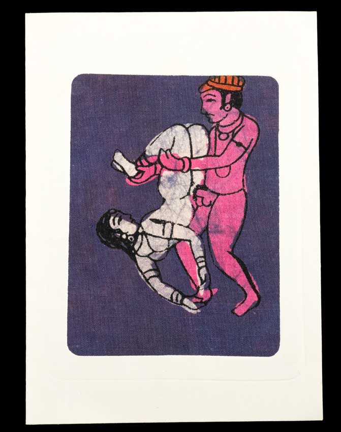 Tenture Kamasutra Batik – Carte Postale Érotique d’Inde
