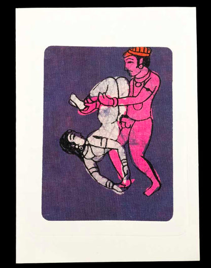 Tenture Kamasutra Batik – Carte Postale Érotique d’Inde