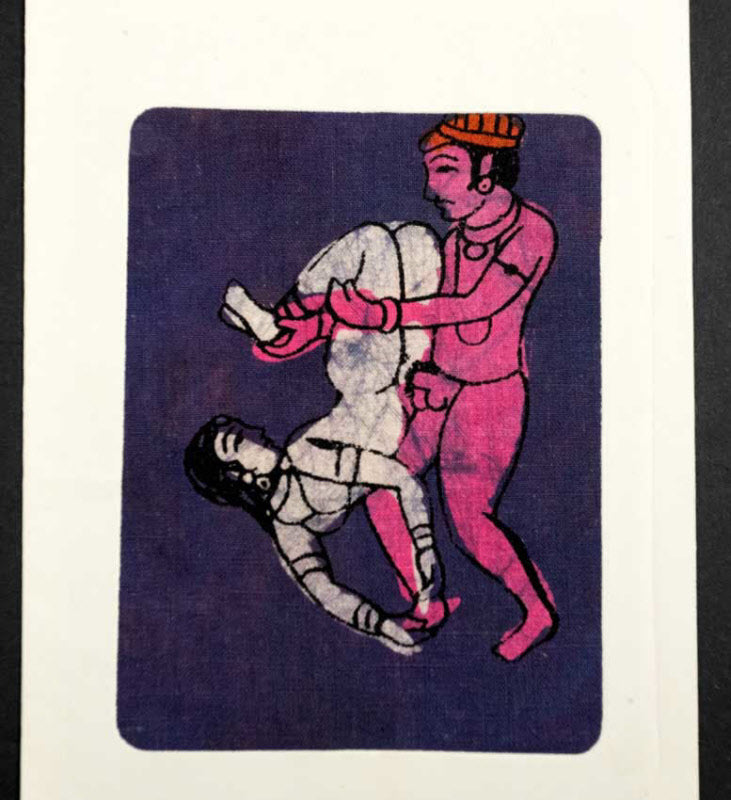 Tenture Kamasutra Batik – Carte Postale Érotique d’Inde