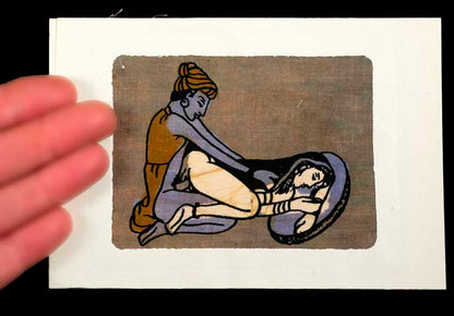 Tenture Kamasutra Batik – Carte Postale Érotique d’Inde
