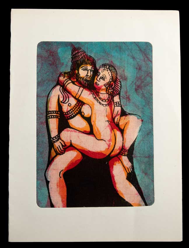 Tenture Kamasutra Batik : Miniature Érotique Indienne