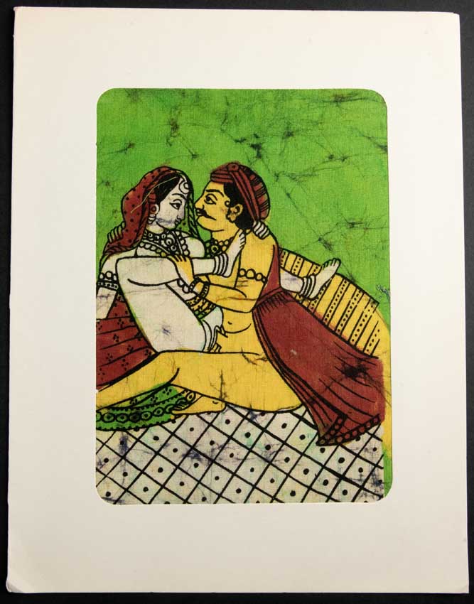 Tenture Kamasutra Batik – Miniature Érotique Indienne