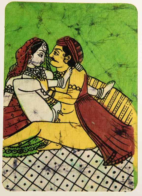 Tenture Kamasutra Batik – Miniature Érotique Indienne