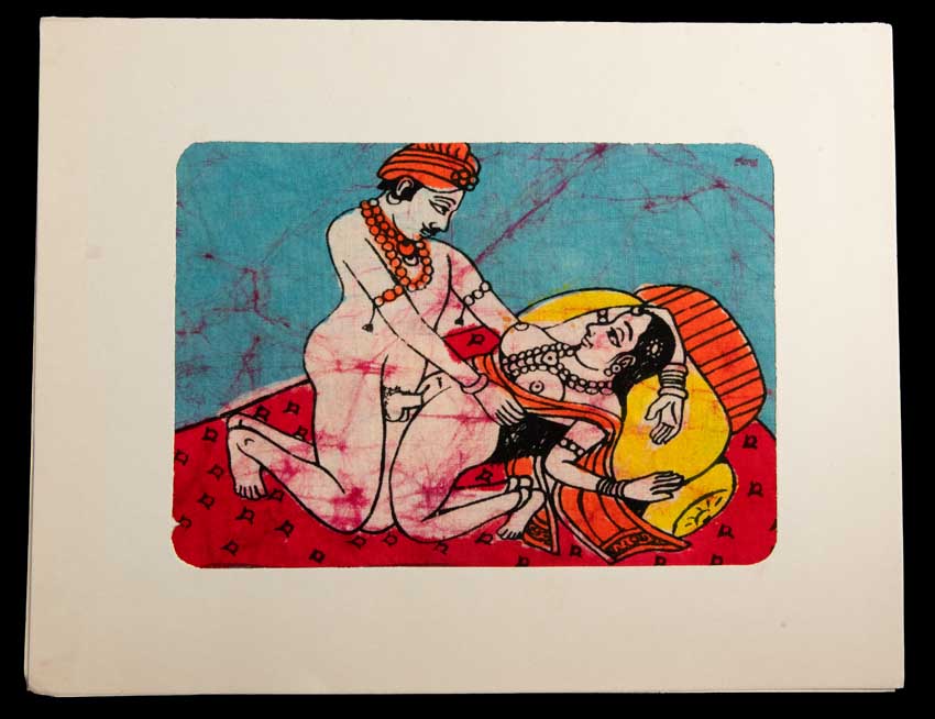 Tenture Kamasutra Batik – Miniature Érotique Indienne