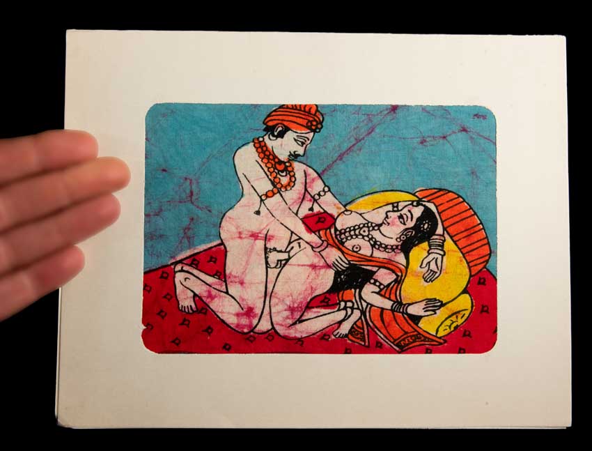Tenture Kamasutra Batik – Miniature Érotique Indienne
