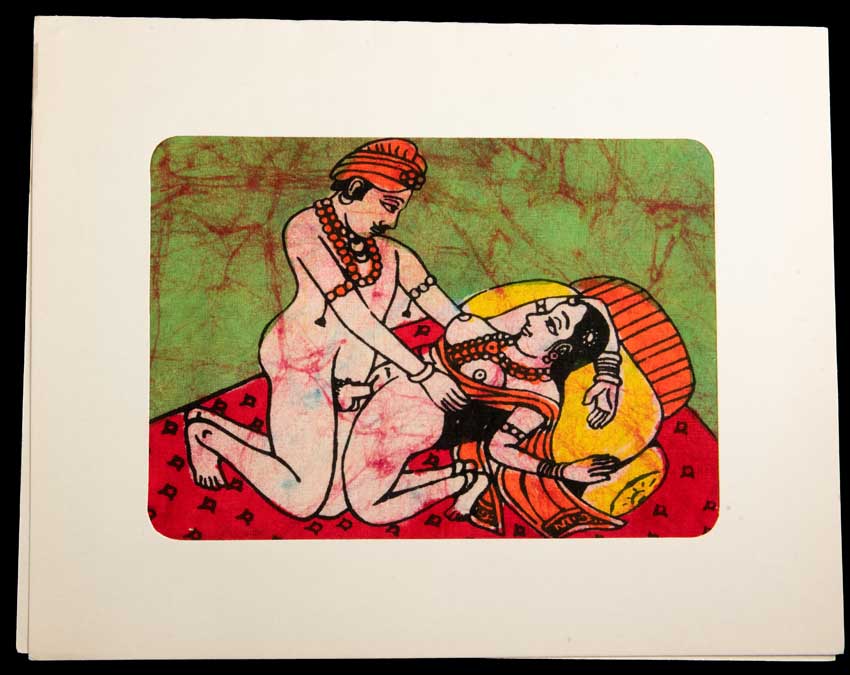 Tenture Kamasutra Batik – Miniature Érotique Indienne