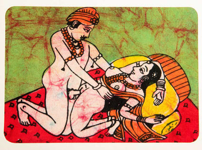 Tenture Kamasutra Batik – Miniature Érotique Indienne
