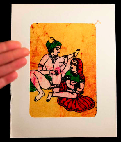 Tenture Kamasutra Batik – Miniature Érotique Indienne