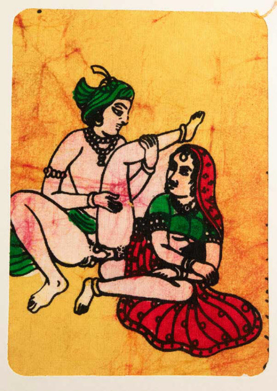 Tenture Kamasutra Batik – Miniature Érotique Indienne